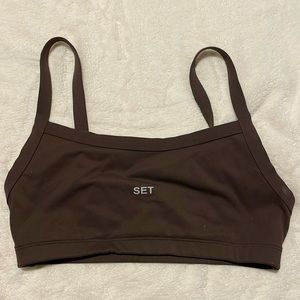 Set active scoop bra top size small